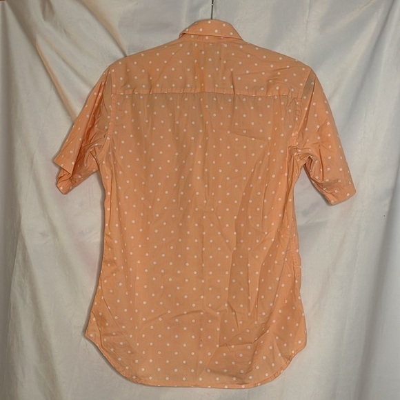 TAILORBYRD COLLECTION CORAL POLKA DOT BUTTON UP (S) - Picture 7 of 7